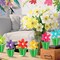 24 Pcs Summer Daisy Wood Signs Retro 3D Flowers Table Decoration Rustic Farmhouse Flower Table Centerpiece Multicolor Flowers Floral Block Tabletop Signs for Tiered Decor